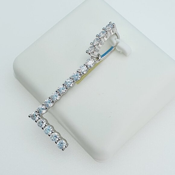 "925 Sterling Silver Cubic Zirconia Initial Pendant, UU1P6A6178 - Picture 6 of 10